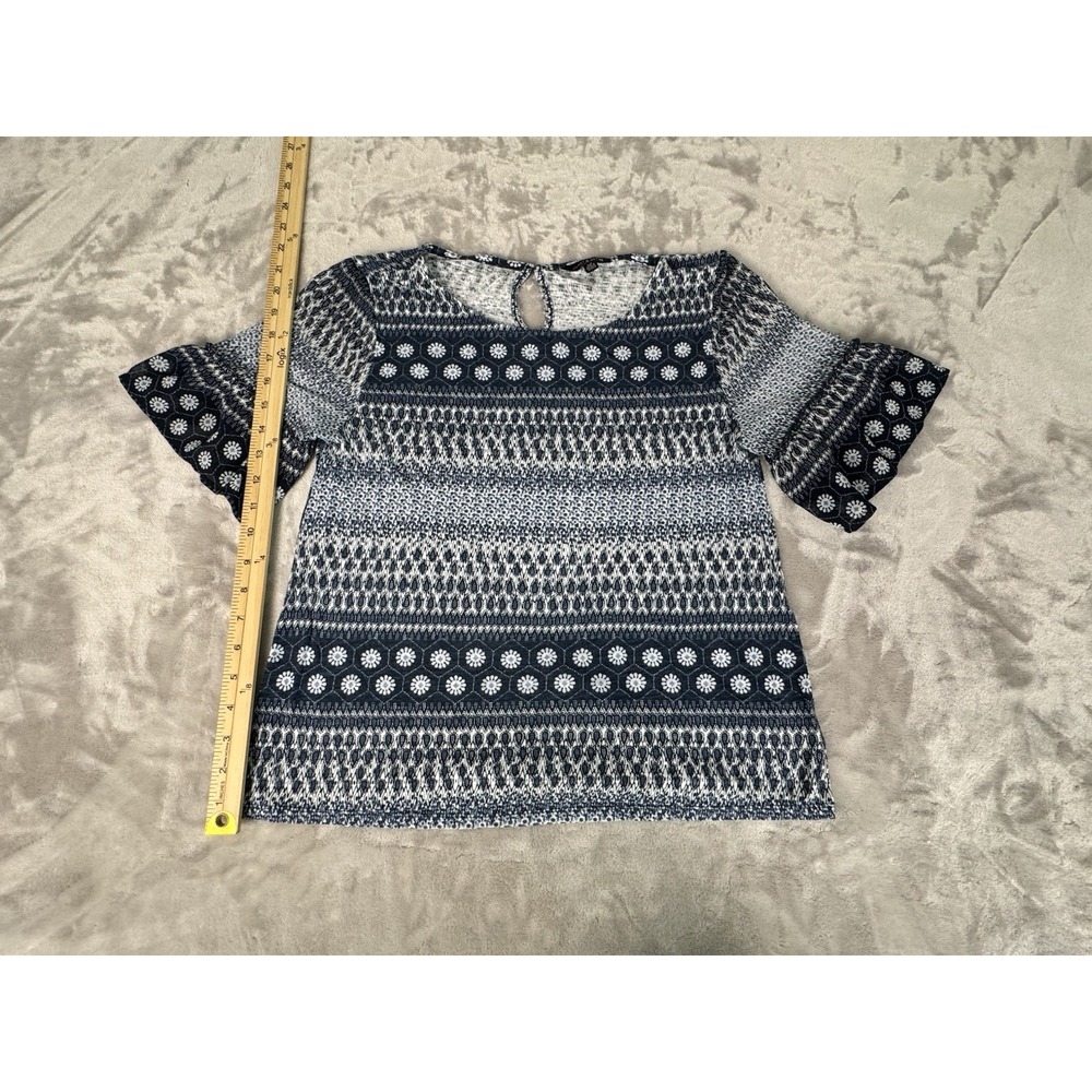 Women's Lucky Brand Mixed Fabric  Shirt Size Small‎ Petite